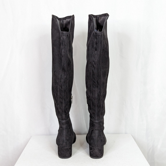 Marc Fisher Inspect Faux Leather Over the Knee Block Heel Boots - Picture 5 of 7